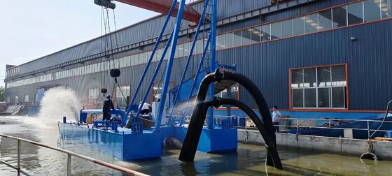 Diesel Engine Jet Suction Sea Dredger 20m Dredging Depth with Dual Pump