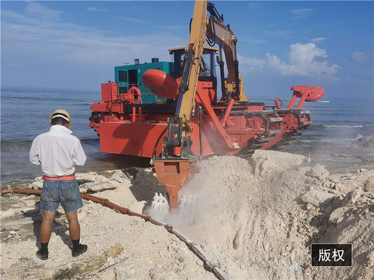 Diesel Amphibious Excavator 400m3/h for River Lake Sand Dredging