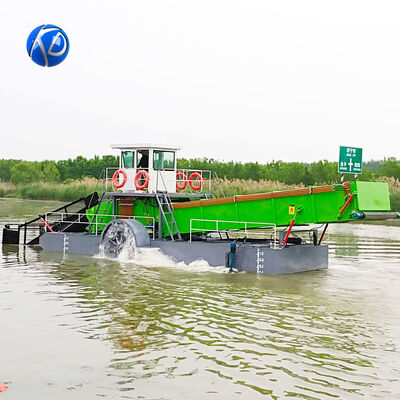 Amphibious Aquatic Weed Harvester with 4 Layers Anti-Rust Marine Paint for Underwater Grass Cutting
