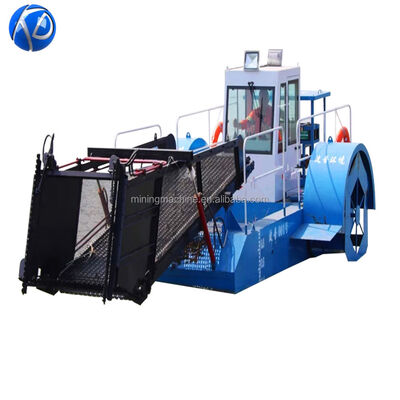 Automatic Operation Aquatic Weed Harvester with 24 Hour Continuous Working and 4 Layers Anti-Rust Marine Paint