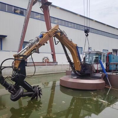 Versatile Amphibious Dredger with Digging Grabbing and Piling Functions for High Efficiency Dredging