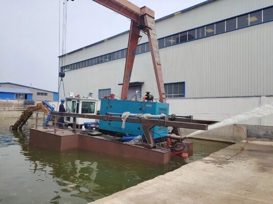 Versatile Amphibious Dredger with Digging Grabbing and Piling Functions for High Efficiency Dredging