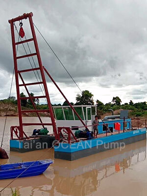Diesel Jet Suction Dredger with 100cm Draught 5m Dredging Depth