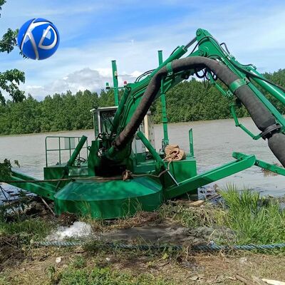Sand Dredging Amphibious Dredger with 10m Dredging Depth 500m Discharging Distance