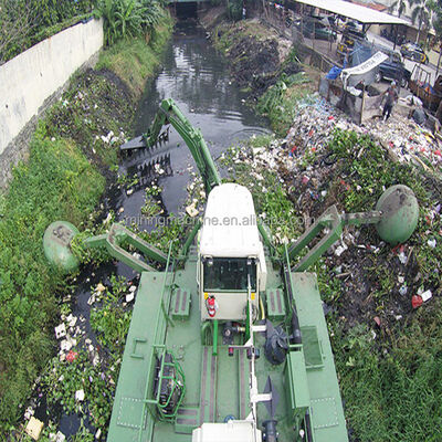 Shallow Water Work Sites Amphibious Dredger 6m Dredging Depth 100cm Draught