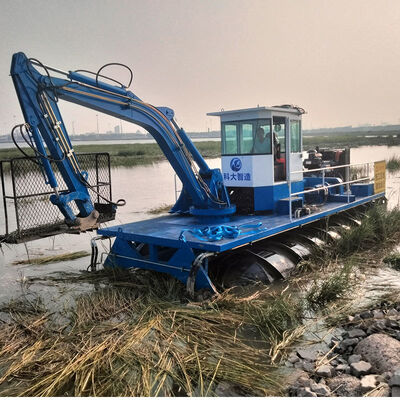 KEDA 1500m Discharging Distance Amphibious Excavator 6.5m Dredging Depth