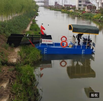 Full Hydraulic Drive Aquatic Weed Harvester with Paddle Wheel Propulsion and Modular Design for Efficient Waterway Cleaning