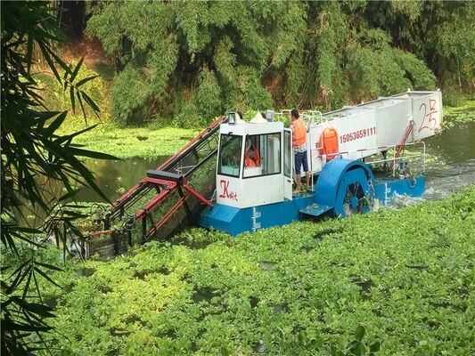 3500 M2/H Multi Functional Aquatic Weed Harvester with Full Hydraulic Drive for Waterway Cleaning