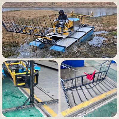 Floating Crawler Type Amphibious Weed Harvester with Aluminum Alloy Body, Stern Drive Engine, and 258 x 9500mm Track for Efficient Algae Removal